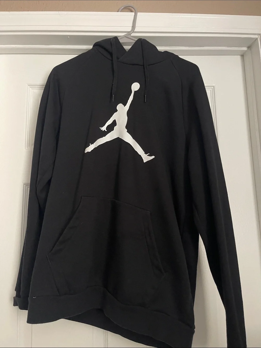 Jordan Black Hoodie with White Jumpman Graphic